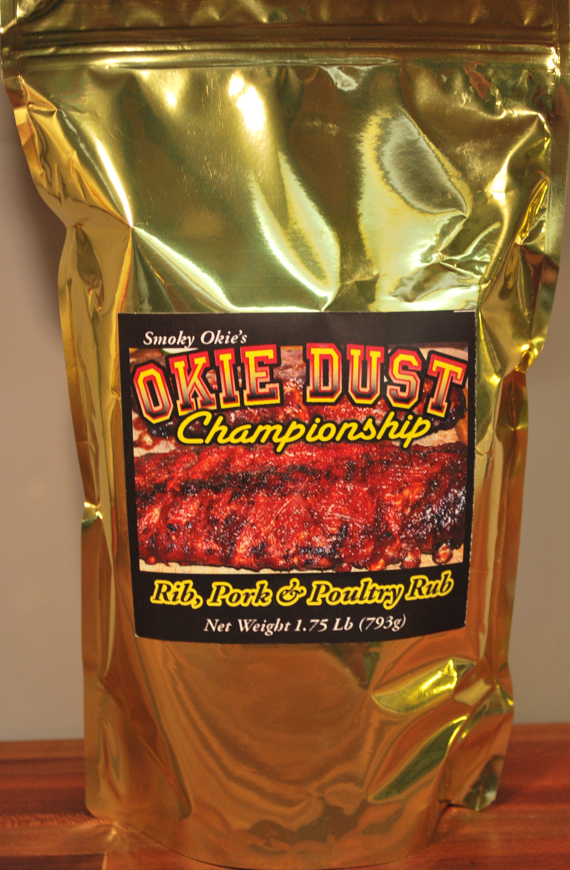 *Smoky Okie's OKIE DUST Rib Pork and Poultry Seasoning 1.75lb - Click Image to Close